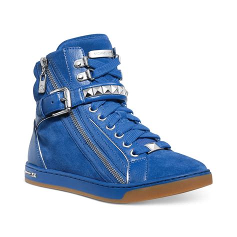 michael kors leren sneaker blauw|michael kors blue designer sneakers.